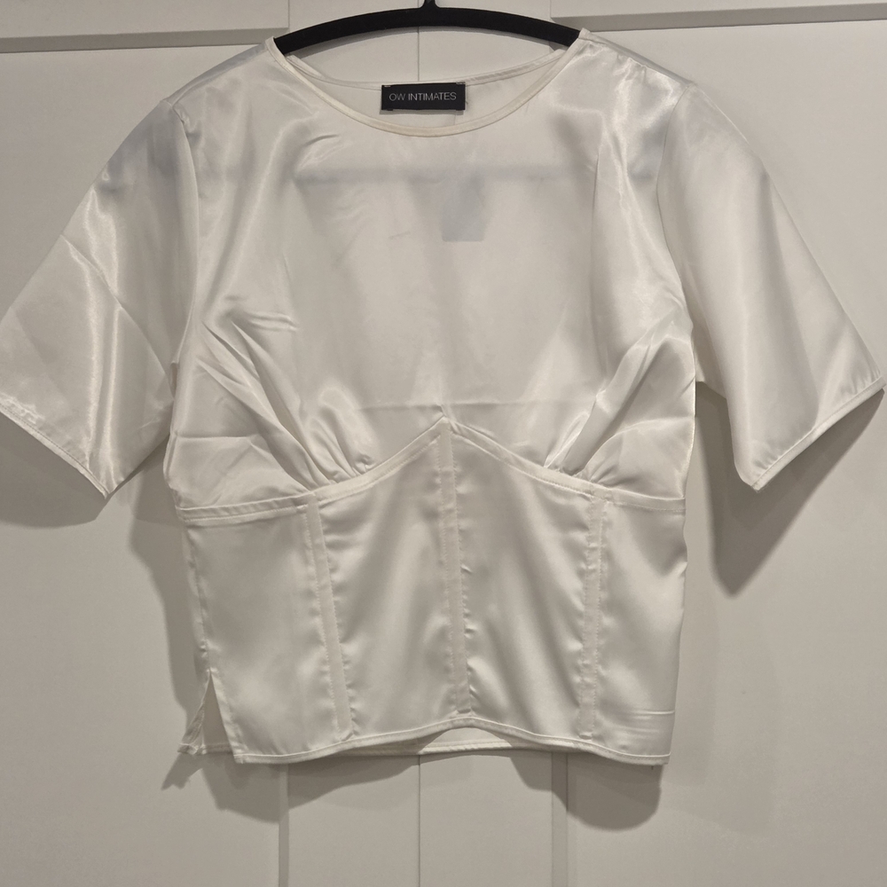 BNWT, OWintimate Corset Satin Blouse, Size M